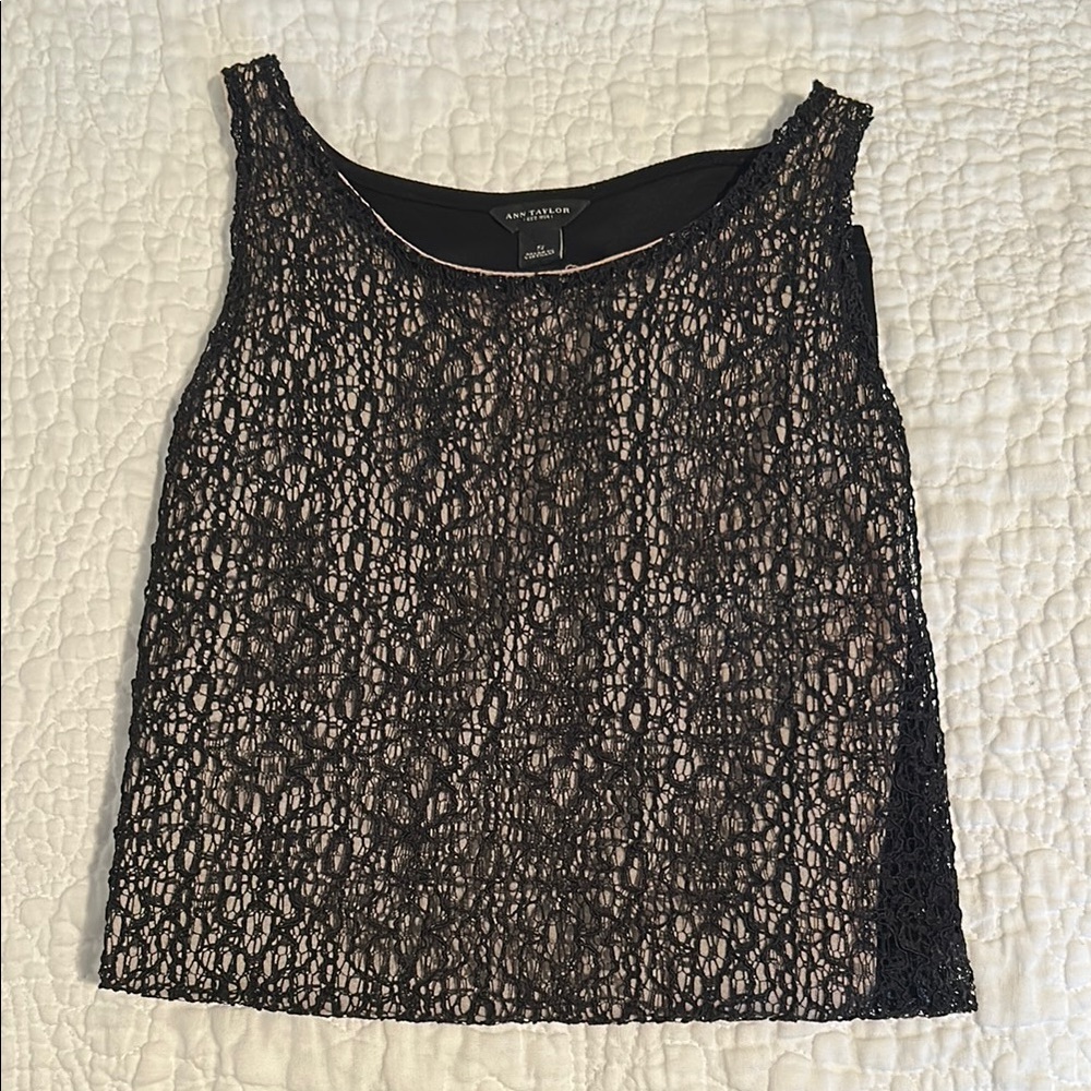 Ann Taylor Black Lace Women's Top